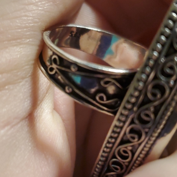 New Huge Moroccan Seam Agate 925 Silver Ring - Picture 11 of 11